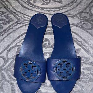 Tory Burch Women's Blue Slide Sandals